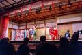 Dancing actresses of Oiran Show Geisha Showat Noboribetsu Date Judaimura history theme park highlighting the Edo Period Royalty Free Stock Photo