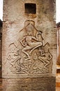 Dancing apsaras bas relief, Bayon temple , Siem Reap, Cambodia. UNESCO World Heritage Site Royalty Free Stock Photo