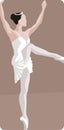 Dancing Ballerina Illustration