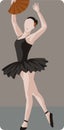 Dancing Ballerina Illustration Royalty Free Stock Photo