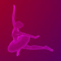 Dancing ballerina. Woman classic ballet dancer