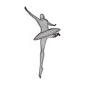 Dancing ballerina. Woman classic ballet dancer