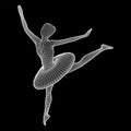 Dancing ballerina. Woman classic ballet dancer
