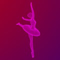 Dancing ballerina. Woman classic ballet dancer