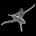 Dancing ballerina. Woman classic ballet dancer