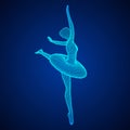 Dancing ballerina. Woman classic ballet dancer