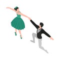Dancing Ballet Couple Composition