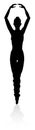 Dancing Ballet Dancer Silhouette Royalty Free Stock Photo