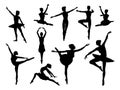 Dancing Ballet Dancer Silhouettes