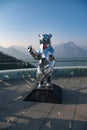 Dancing bear at top of Sulphur Mountain, Banff, Alberta