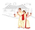 Dancing Bengali couple Royalty Free Stock Photo