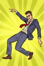 Dancing businessman. Disco dance club music