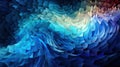 Dancing Cells: Captivating Cellular Automata in Blue and White