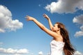 Dancing with clouds Royalty Free Stock Photo