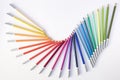 Dancing colored pencils Royalty Free Stock Photo