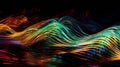 Dancing Colors of Dawn: A Close-Up View of Iridescent Silk Waves