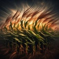 Dancing Corn Capture the rhythmic movement of corn stalks swayin Royalty Free Stock Photo