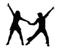 Dancing Couple 70s Royalty Free Stock Photo