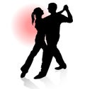 Salsa tango dance dancing dancers music silhouette dancer party latin couple class group man woman person vector pair female male Royalty Free Stock Photo