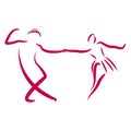 Dancing couple logo.