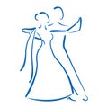 Dancing couple logo.