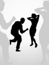 DANCING COUPLE 1940` OLD VECTOR