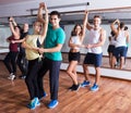 Dancing couples learning salsa Royalty Free Stock Photo