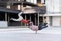 Dancing Crew Doing Break-Dance Royalty Free Stock Photo