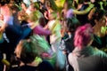 Dancing crowd blur Royalty Free Stock Photo