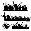 Dancing crowds Royalty Free Stock Photo