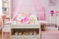 Dancing decorations in pink room Royalty Free Stock Photo