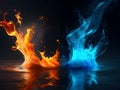 Dancing with Elements: Mesmerizing Water and Fire Photography for Sale