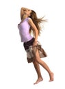 Dancing emotion girl Royalty Free Stock Photo