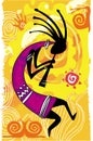 Dancing figure. Kokopelli Royalty Free Stock Photo