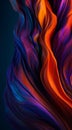 Dancing Flames: Abstract Image of Blue and Orange Fire (AI Generated) Royalty Free Stock Photo