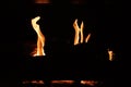 Dancing Flames on a Cold Night Royalty Free Stock Photo