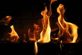 Dancing flames of fire Royalty Free Stock Photo