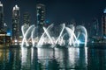 Dancing fountain in Dubai Royalty Free Stock Photo