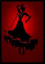 Dancing Girl Silhouette Illustration