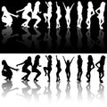 Dancing Girls Silhouettes