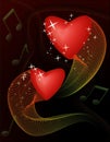 Dancing Hearts Royalty Free Stock Photo