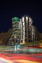 Dancing House building in Prague at night Royalty Free Stock Photo