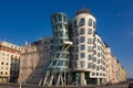 Dancing house landmark of Prague Czech republic. Blue sky background Royalty Free Stock Photo