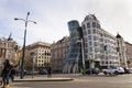The Dancing House, nicknamed Fred and Ginger, completed in 1996 for Nationale-Nederlanden by Vlado Milunic and Frank Gehry
