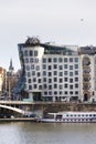 The Dancing House, nicknamed Fred and Ginger, completed in 1996 for Nationale-Nederlanden by Vlado Milunic and Frank Gehry