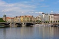 Dancing House at the Vltava river embankment in Prague, Czech Republic