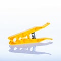 Clothes peg yellow Royalty Free Stock Photo