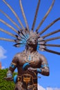 Dancing indian statue in queretaro city, mexico II