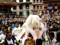 Dancing in Indra Jatra Royalty Free Stock Photo