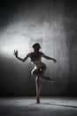 Dancing modern dancer pose perfect balance
